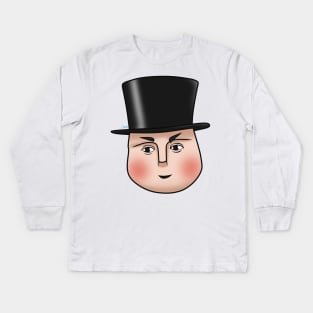 The Fat Controller - happy face Kids Long Sleeve T-Shirt